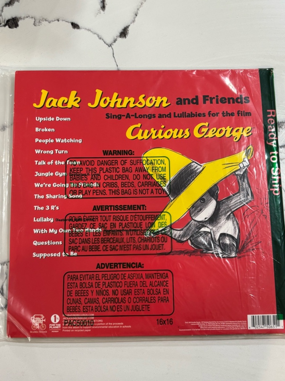 Jack Johnson Curious George Sing-A-Longs Vinyl - Picture 3 of 3